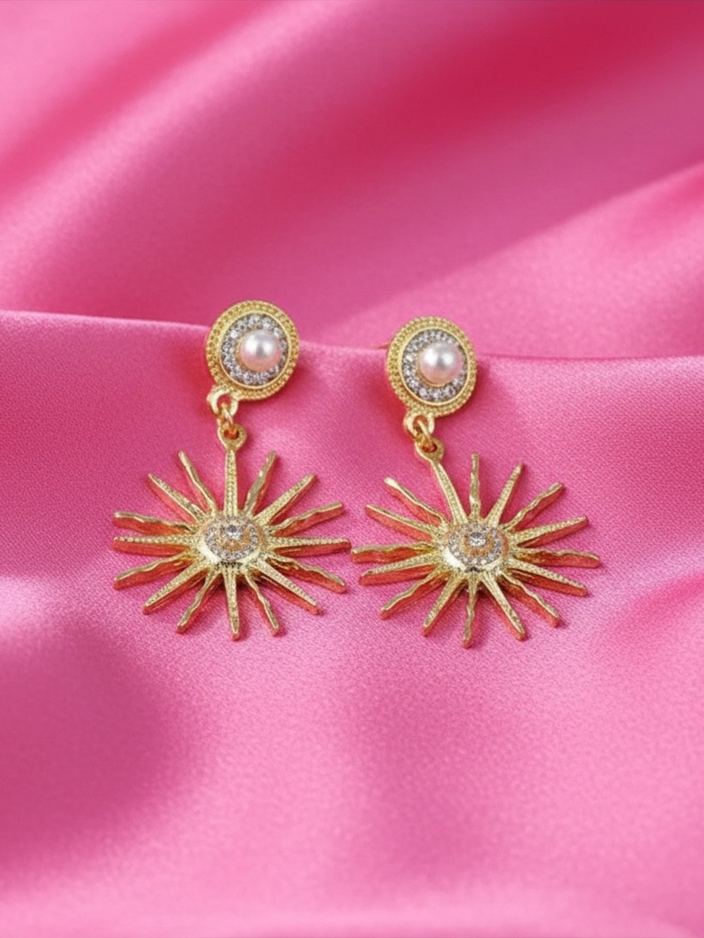 🆕️ Sunburst Earrings - Gold-plated‎ Sunflower Summer Women Jewelry
